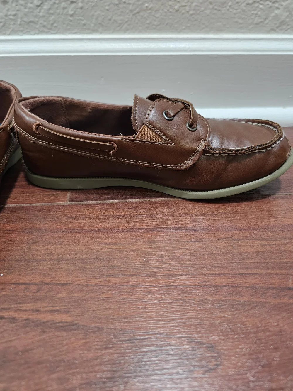 Carter's Brown Leather Boys Dressy Boat Shoes